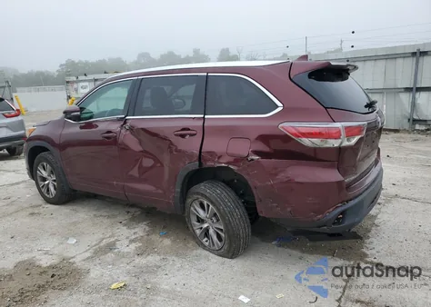 2015 Toyota Highlander Xle z USA, uszkodzony, nr VIN 5TDJKRFH7FS077079